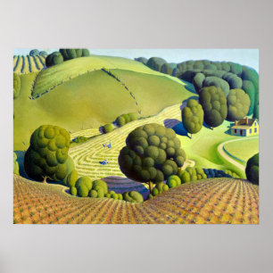 Poster Young Corn, 1931 par Grant Wood