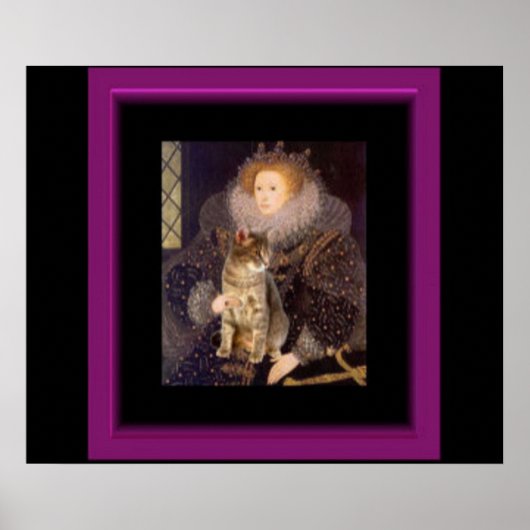 Poster Young Elizabeth I et Cat (Devant)