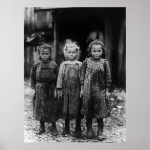 Poster Young Girl Oyster Shuckers, début 1900