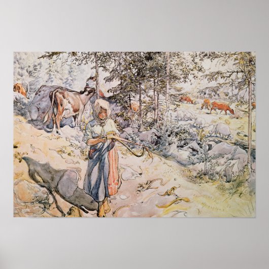 Poster Young Girl Weaving, 1905 (Devant)