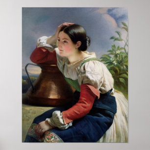 Poster Young Italian at the Well, c.1833-34