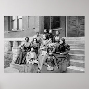 Poster Young Ladies at Fisk, années 1890