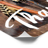 Poster Young Native American Posing on Wood Wall (Coin)