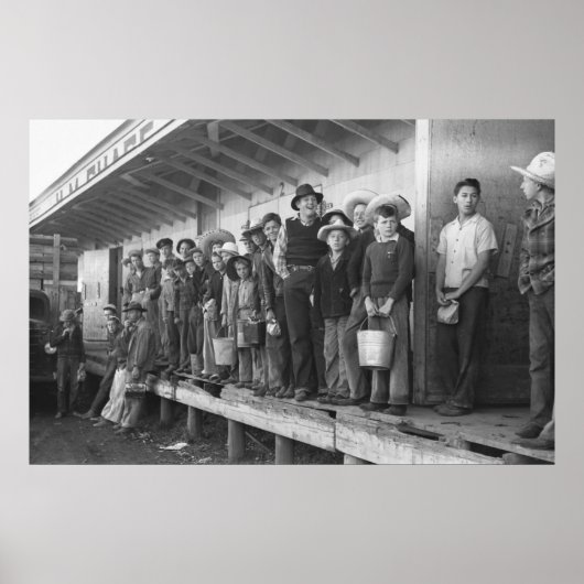Poster Young Pea Pickers, années 40 (Devant)
