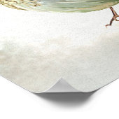 Poster Young Song Thrush in snow (Coin)