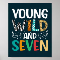 Young Wild Et Sept Drôle 7e Anniversaire Garçon Fi