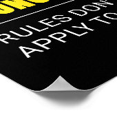 Poster Youngest Child Rules Don't Apply To Me Funny Sibli (Coin)