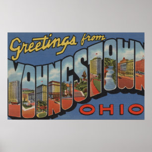 Poster Youngstown, Ohio - grandes scènes de lettre