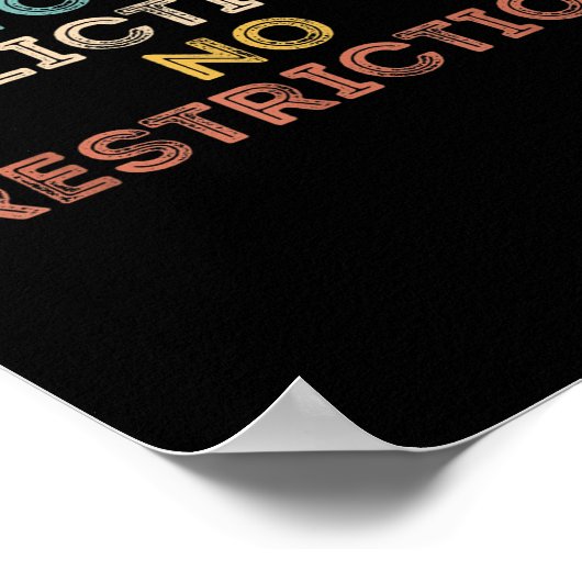 Poster Your Affliction Is No Restriction Funny Motivation (Coin)