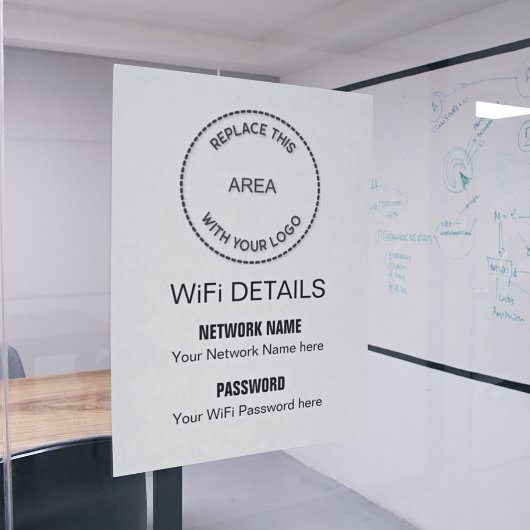 Poster Your Business Logo Wifi Détails pour les visiteurs
