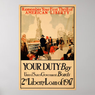 Poster YOUR DUTY Buy US Government Bonds 2nd Liberty Loan