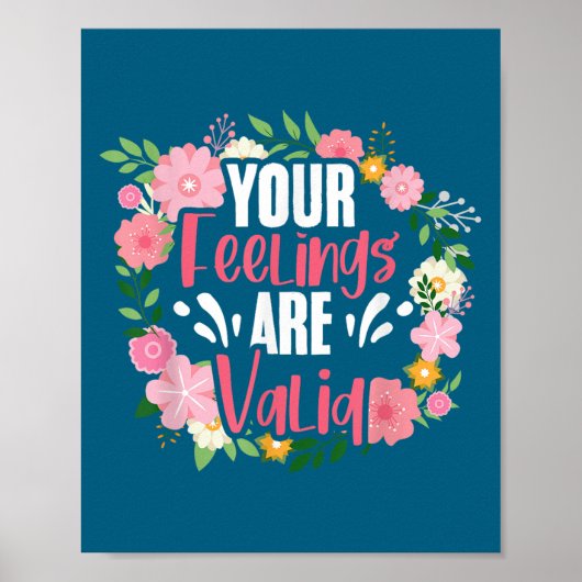 Poster Your Feelings Are Valid Mental Health People With  (Devant)