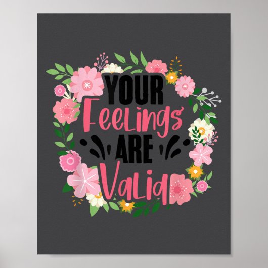 Poster Your Feelings Are Valid Mental Health People With  (Devant)