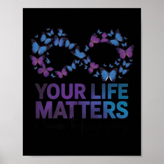 Poster Your Life Choose To Keep On Going Suicide Preventi (Devant)