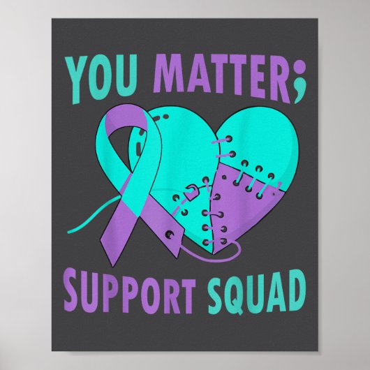 Poster Your Life S Semicolon Suicide Prevention Awareness (Devant)