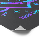 Poster Your Life S Suicide Prevention Teal Purple Heart R (Coin)