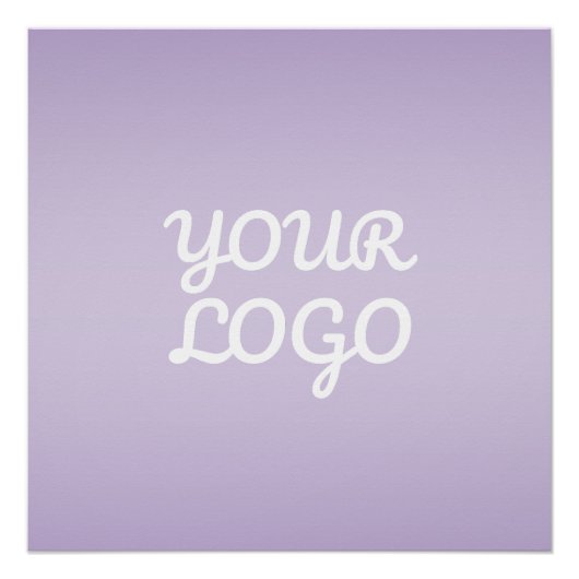 Poster Your Logo & Modern Simple Ombre | Lavender (Devant)