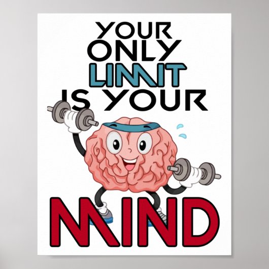 Poster Your Only Limit Is Your Mind Sticker  (Devant)