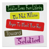 Poster "Your Way Toward Solution" Joli Design. Commandez (Devant)