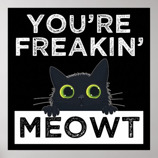 Poster You're Freakin' Meowt (Devant)
