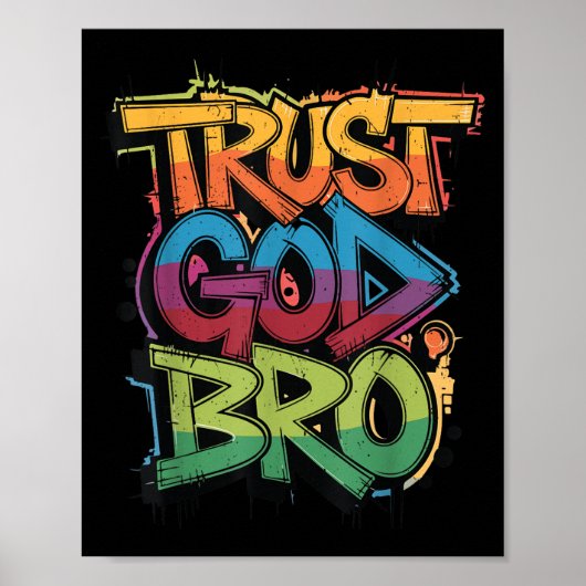 Poster Youth Trust God Bro Funny Christian Boy Son Brothe (Devant)