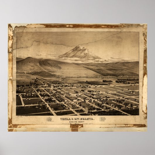 Poster Yreka, Californie (1884) (Devant)