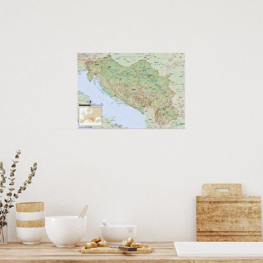 Poster YU mapa slovenski (Cuisine)