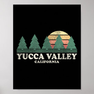 Poster Yucca Valley Ca Vintage Throwback Tee Rétro 70s De