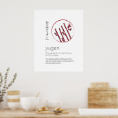 Poster Yugen Japonais Dire Motivation Word (Cuisine)