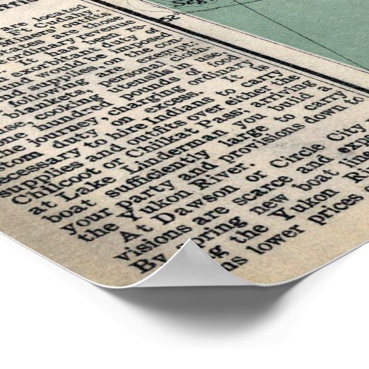 POSTER YUKON KLONDIKE GOLD RUSH MAP 1897 (Coin)