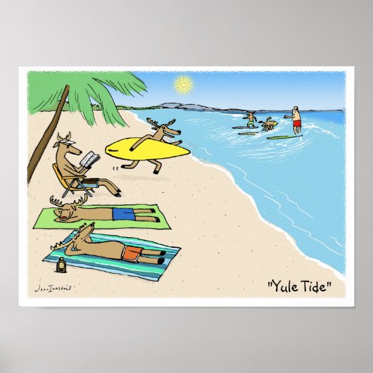Poster "Yule Tide" - Vacances de Noël à la plage du Père (Devant)