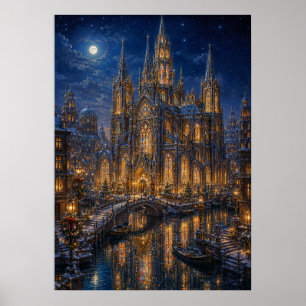 Poster Yuletime Canal II - Cathédrale Lumineuse