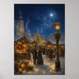 Poster Yuletime City II - Marché de Noël
