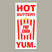 Poster Yum Bouton chaud Signe Popcorn