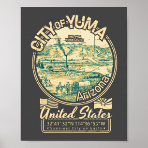 POSTER YUMA ARIZONA - FORT YUMA - ARMÉE VINTAGE