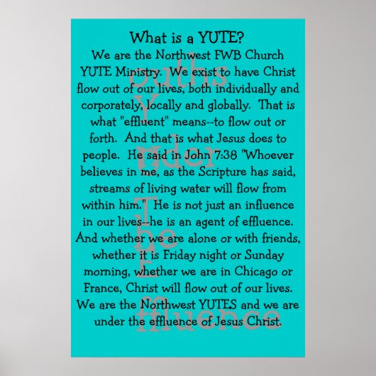 Poster Yute (Devant)