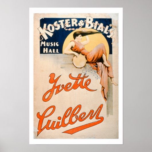 Poster 'Yvette Guilbert (c.1869-1944) à Koster et Bial' (Devant)