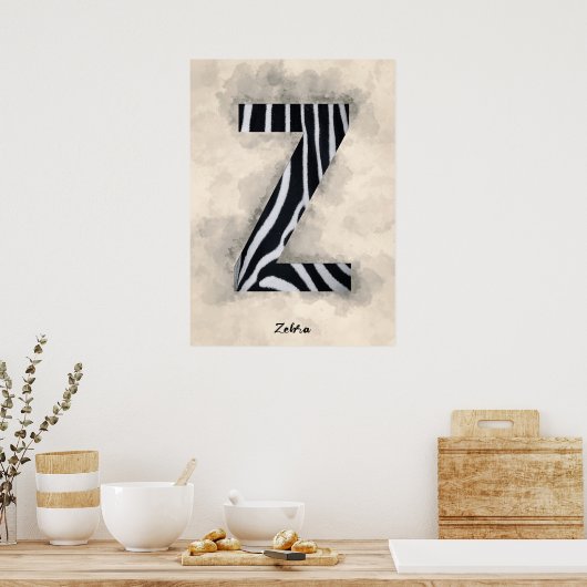 Poster Z est pour Zebra (Cuisine)