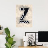 Poster Z est pour Zebra (Bureau à domicile)