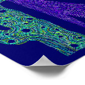 Poster Z Purple Coyote Wolf Coloré Design Sud-Ouest (Coin)