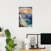 Poster Zakynthos Grèce Voyage Rétro (Bureau à domicile)