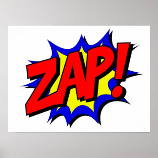 Poster Zap de la bande dessinée