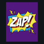 Poster Zap ! Electrification Pop Art Comic Action<br><div class="desc">Apportez une bouffée d'énergie dans votre espace avec ce design pop art "Zap !". Inspiré par le style dynamique et dynamique des bandes dessinées classiques, cet article saisit le moment électrisant de l'action, en faisant un ajout frappant et vivant à toute pièce.</div>
