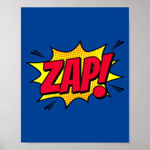 Poster Zap ! Explosion d'art pop rétro