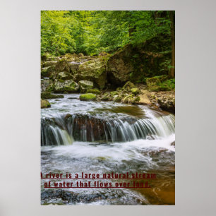 Poster Zazzle eau peinture de toile naturelle