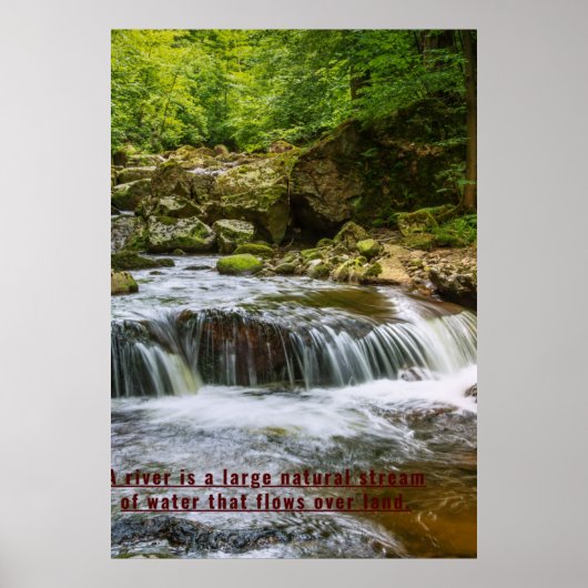 Poster Zazzle eau peinture de toile naturelle (Devant)