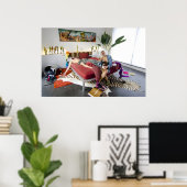 Poster ZE ! x CW - Remplissez Ces Calories Brûlées (Bureau à domicile)