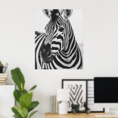 Poster Zebra (Bureau à domicile)