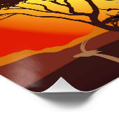 Poster Zebra African Savanna Wild Animal (Coin)