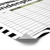 Poster Zebra Animalprint (Coin)